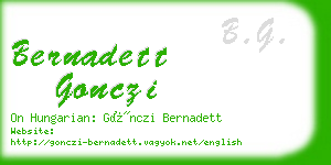 bernadett gonczi business card